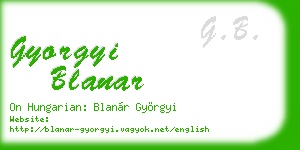 gyorgyi blanar business card