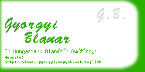 gyorgyi blanar business card